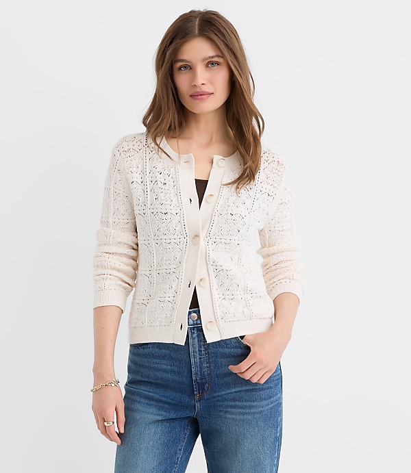 Geo Textured Sweater Jacket