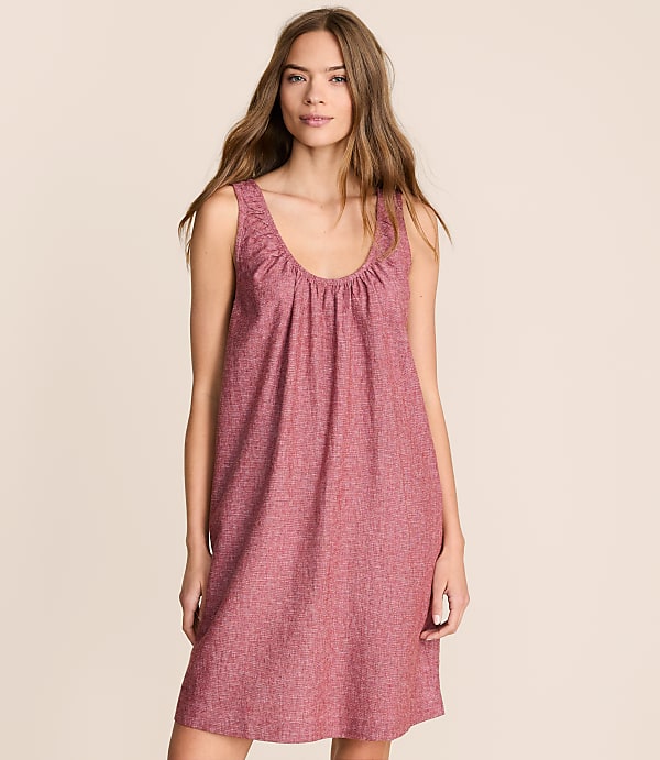 Lou & Grey Linen Cotton Scoop Neck Mini Pocket Dress