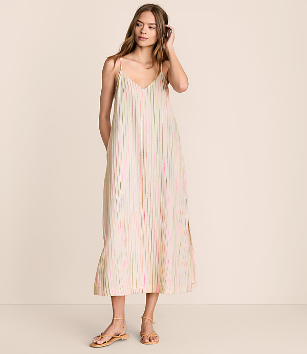 Lou & Grey Striped Cami Maxi Pocket Dress