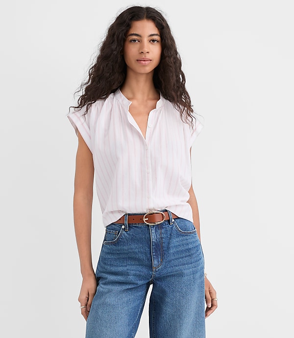 Petite Striped Everyday Dolman Shirt