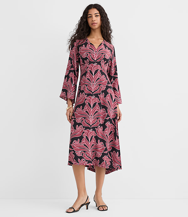 Floral Caftan Midi Dress