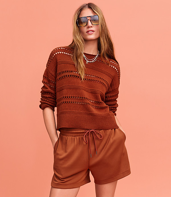 Lou & Grey Pointelle Striped Sweater