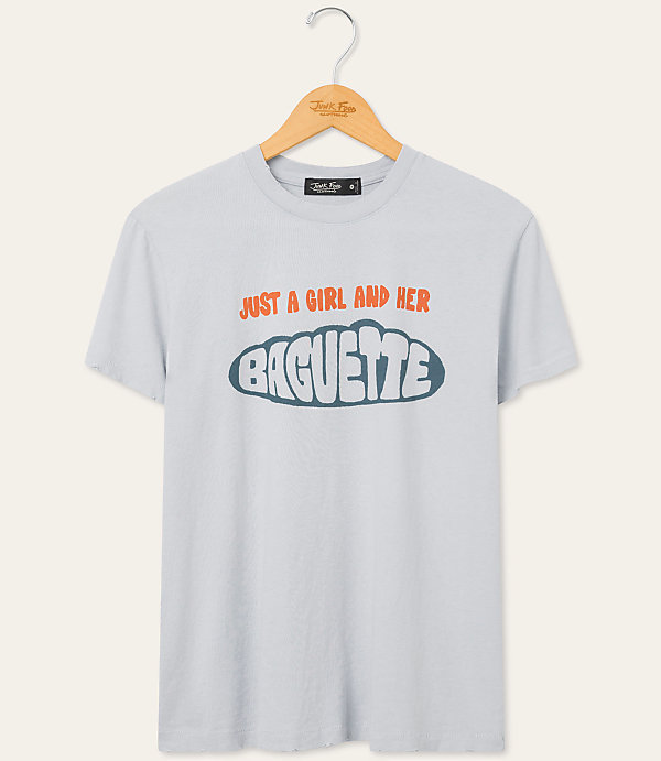 Junk Food Just a Girl and Her Baguette Vintage Tee
