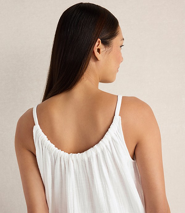 Haven Well Within Textured Cotton Gauze Flowy Midi Dress