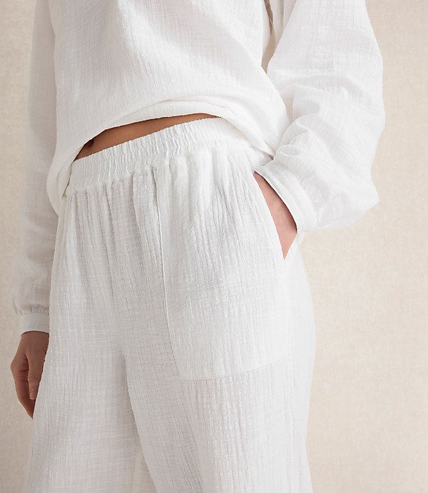 Haven Well Within Textured Cotton Gauze Pants