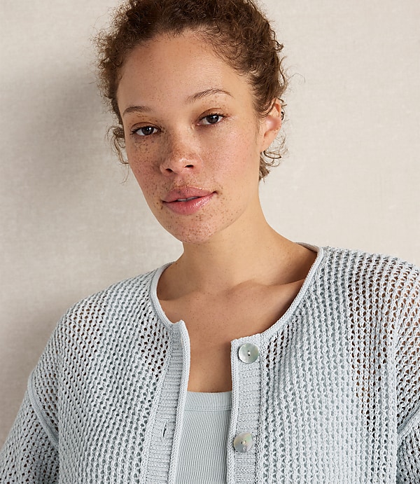 Haven Well Within Cotton Blend Open Stitch Cardigan
