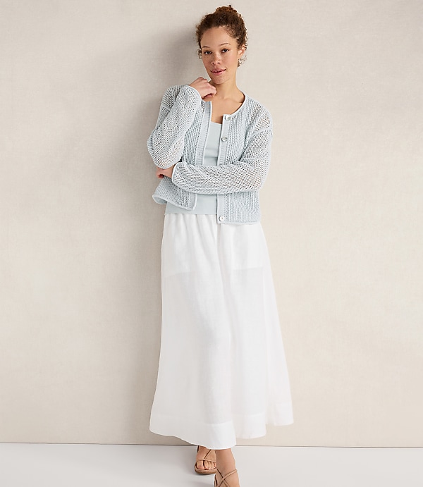 Haven Well Within Cotton Blend Open Stitch Cardigan