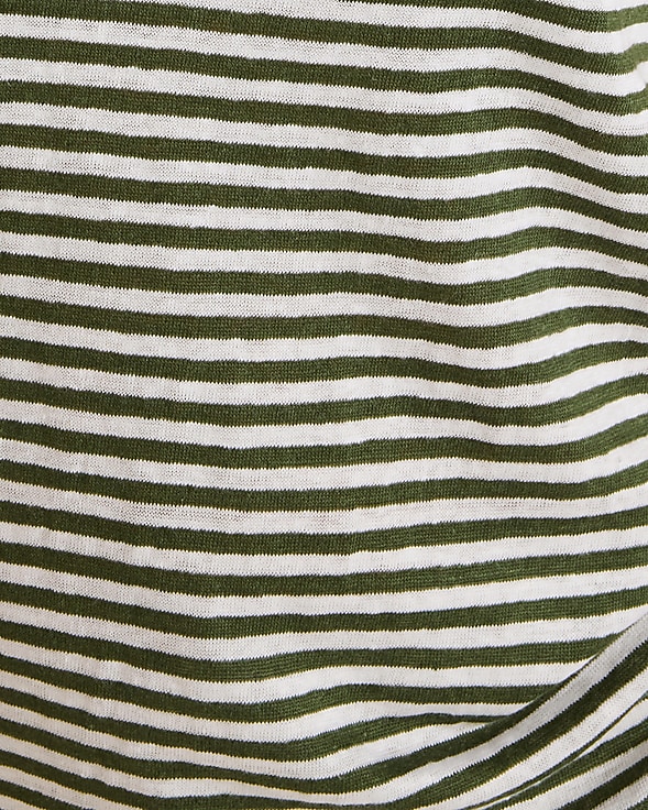 Haven Well Within Linen Stripe V-Neck Top