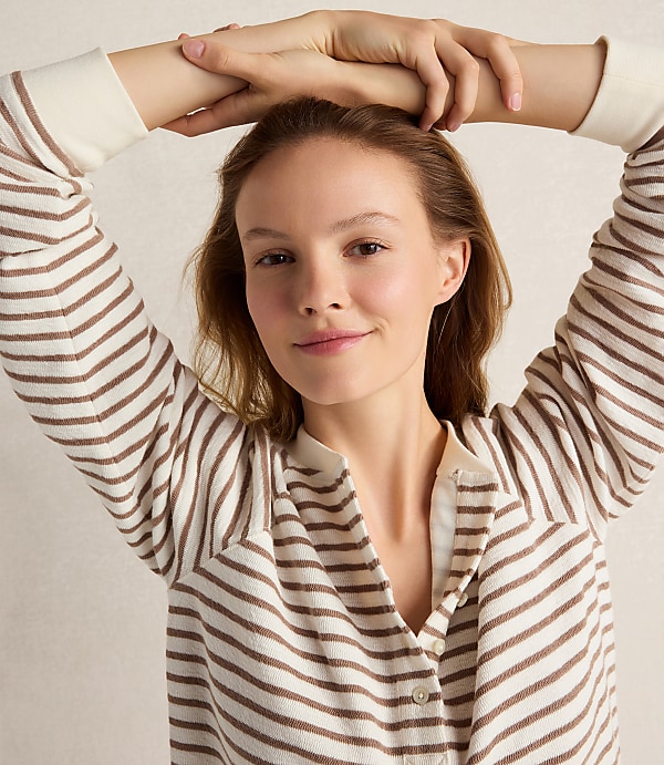 Haven Well Within Cotton Blend Textured Henley
