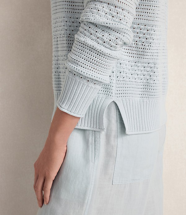 Haven Well Within Cotton Mixed Stitch Johnny Collar Sweater