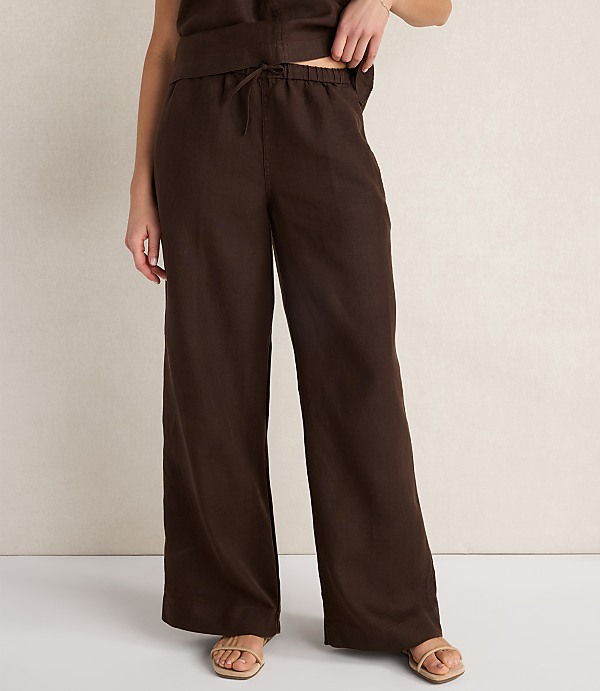 Haven Well Within Linen Wide Leg Drawstring Pants