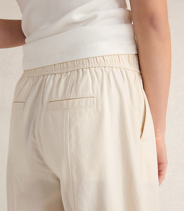 Haven Well Within Cotton Ecru Denim Barrel Leg Pants
