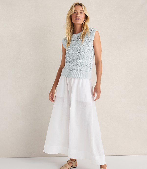 Haven Well Within Organic Cotton Chain Pointelle Sweater Vest