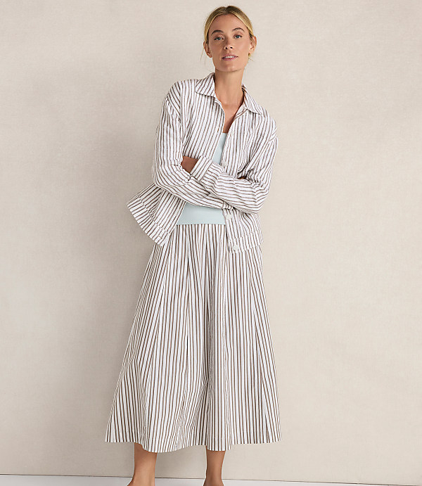 Haven Well Within Everweave Linen Stripe Boxy Jacket