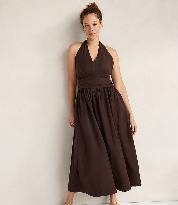 Haven Well Within Linen Halter Maxi Dress