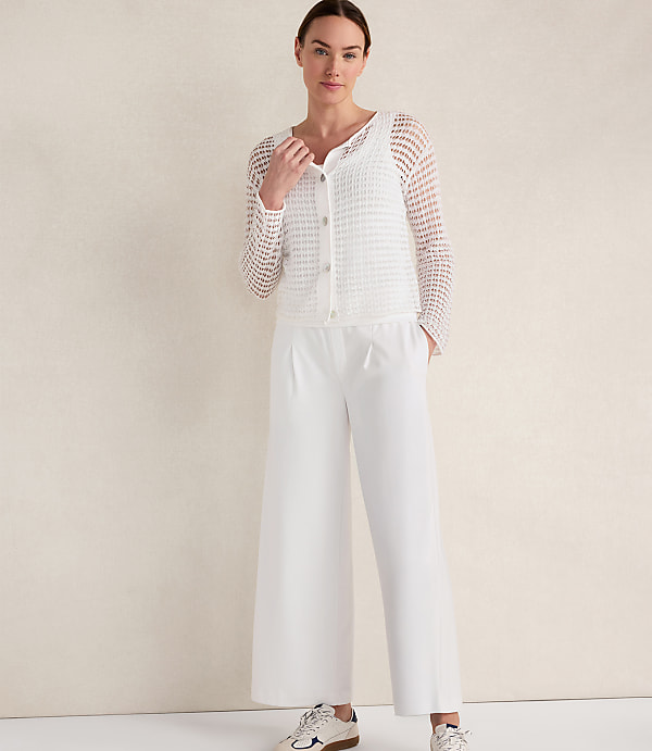 Haven Well Within Organic Cotton Pointelle Cardigan