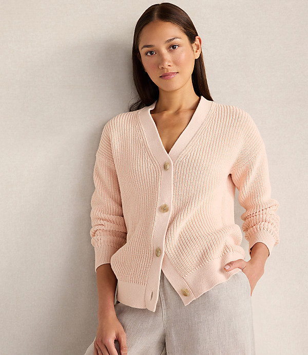 Haven Well Within Organic Cotton Shaker Stitch Cardigan