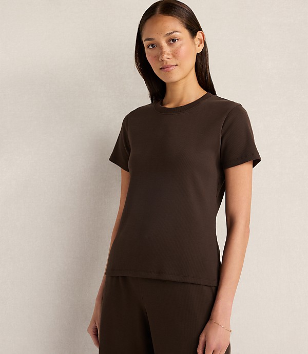 Haven Well Within Organic Cotton Rib Knit Short Sleeve Tee