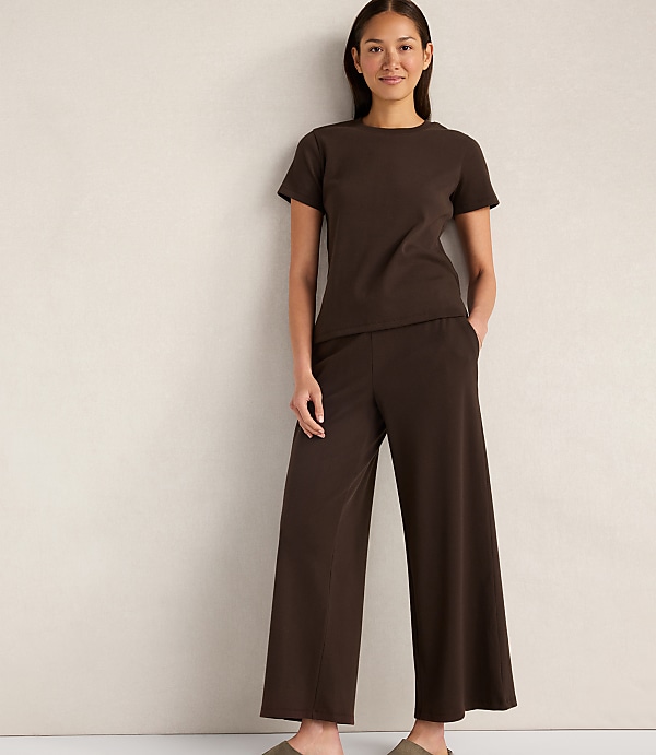 Haven Well Within Organic Cotton Rib Knit Wide Leg Pants