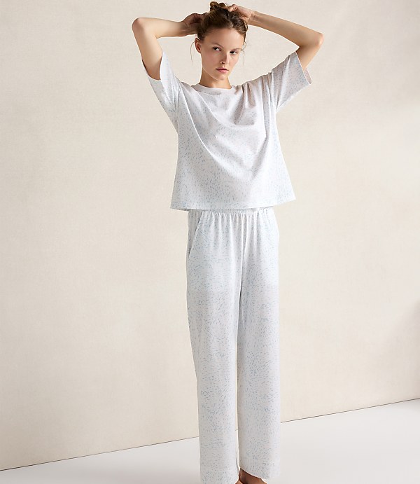 Haven Well Within Organic Cotton Jersey Rippled Sand Pajama Pants