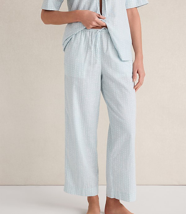 Haven Well Within Cotton Linen Faded Dot Pajama Pants