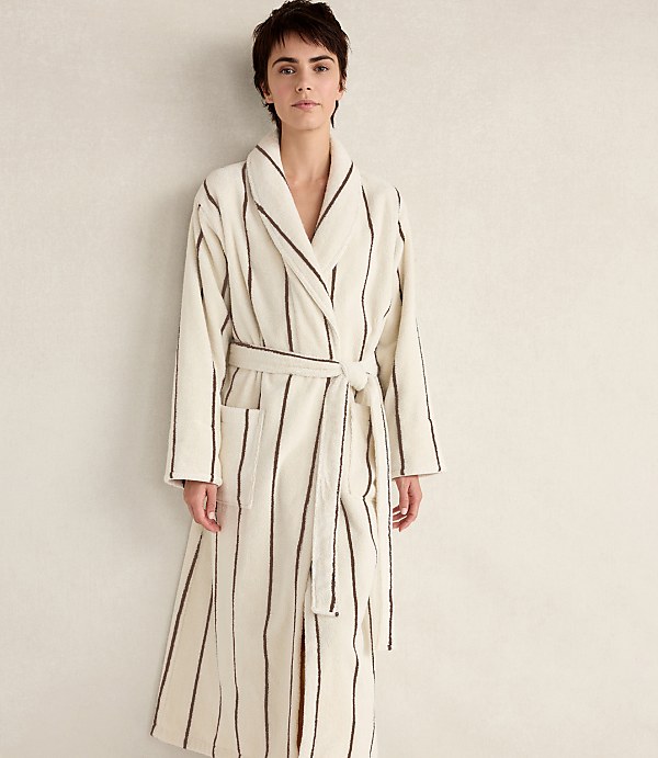 Haven Well Within Plush Terry Striped Robe + Tote Set