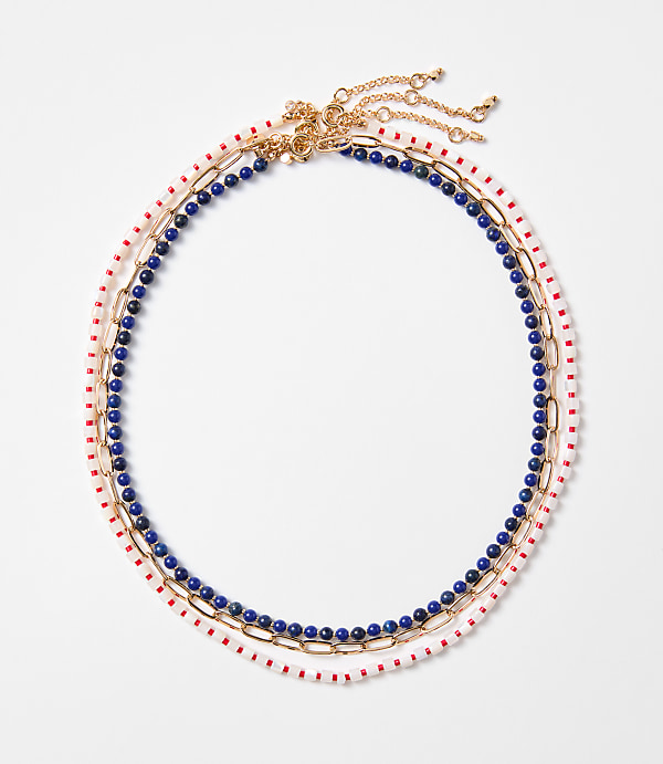 Beaded Chain Necklace Set