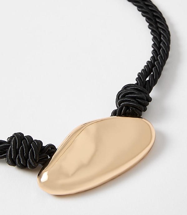 Metal Cord Statement Necklace