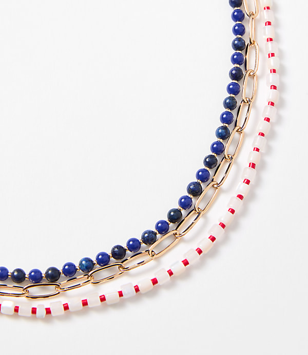 Beaded Chain Necklace Set