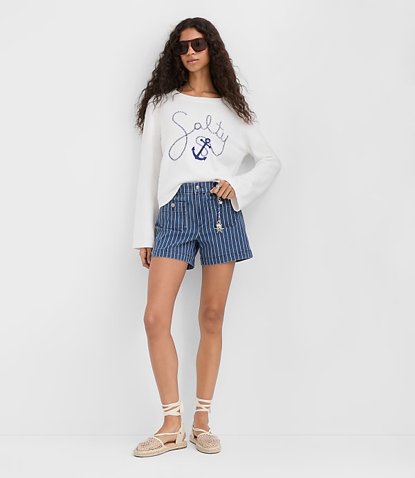 Petite Salty Anchor Sweater