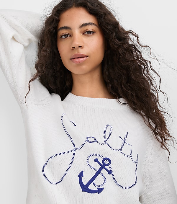 Petite Salty Anchor Sweater