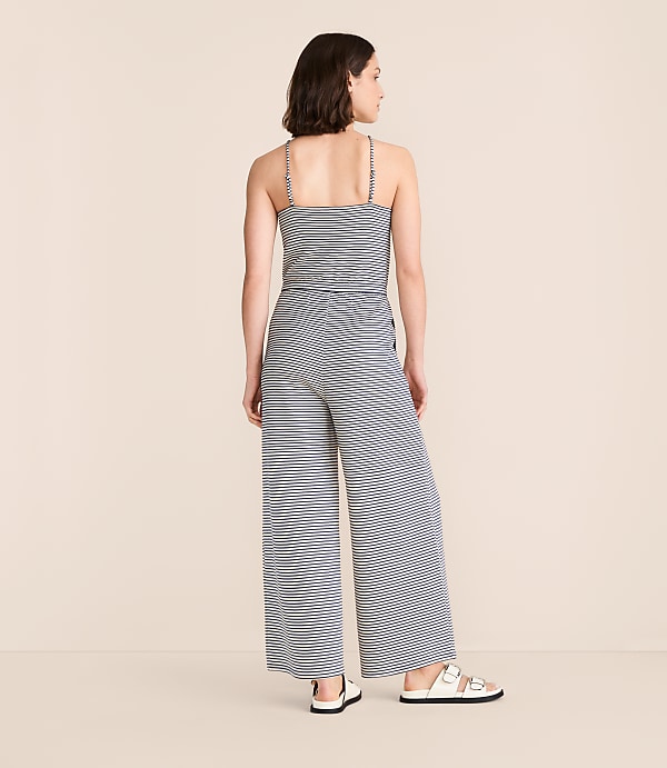 Lou & Grey Striped Strappy Palazzo Jumpsuit