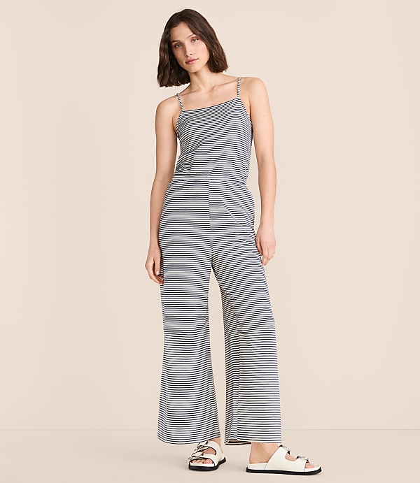 Lou & Grey Striped Strappy Palazzo Jumpsuit