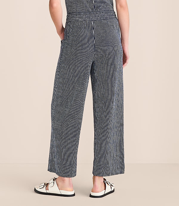 Lou & Grey Striped Wide Leg Crop Pants