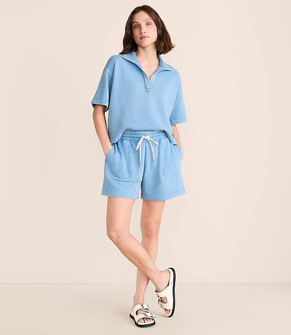 Lou & Grey Denim Washed Terrysoft Shorts