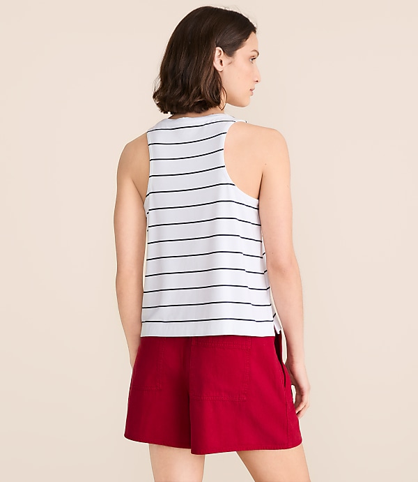 Lou & Grey Striped Essential Modal Scoop Neck Tank Top