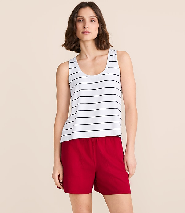 Lou & Grey Striped Essential Modal Scoop Neck Tank Top