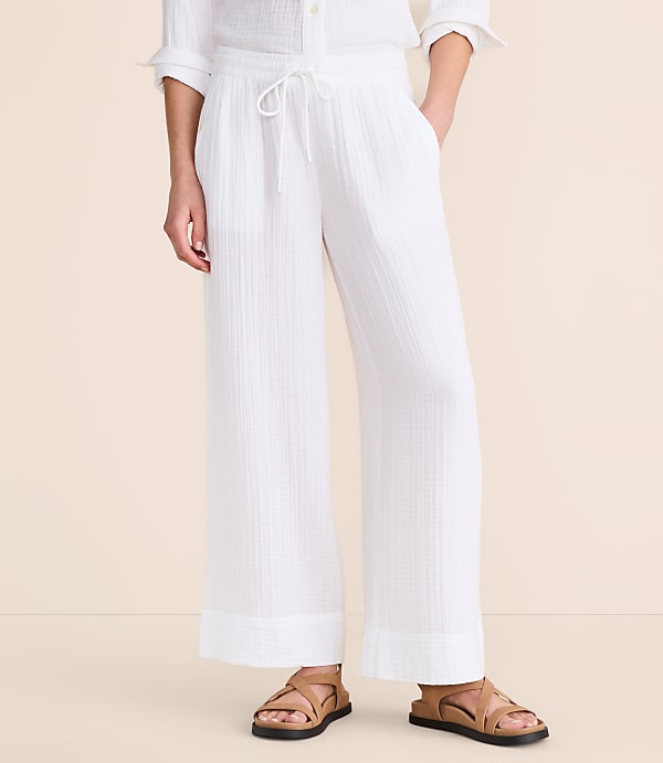Lou & Grey Triple Cloth Wide Leg Pants