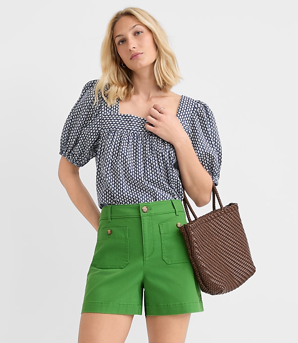 Petite Palmer Shorts in Twill