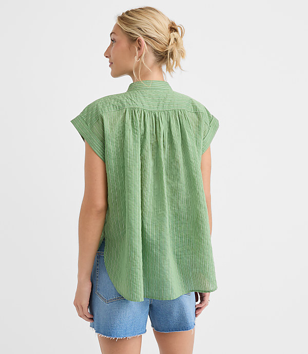 Petite Striped Everyday Dolman Shirt