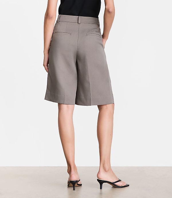 LOFT Versa Luxe Lyocell Wide Leg Bermuda Shorts