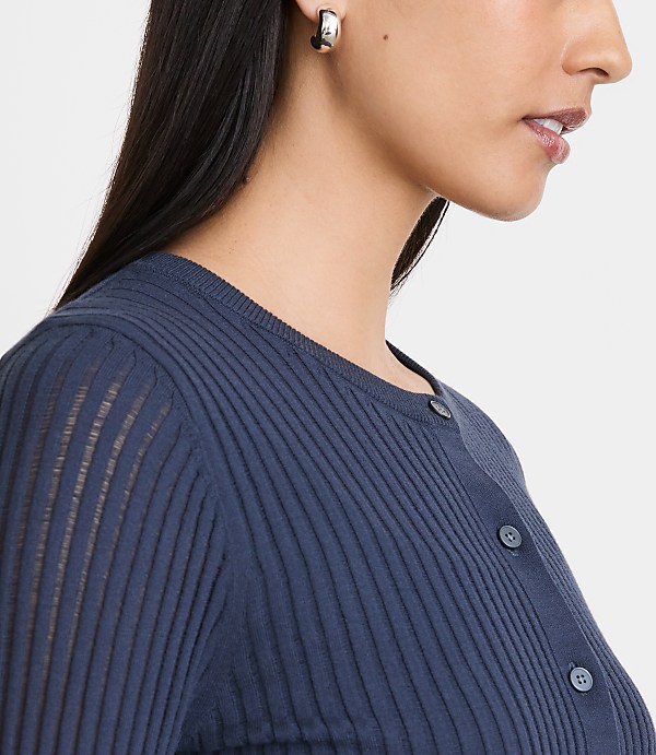 Petite LOFT Versa Ribbed Cardigan