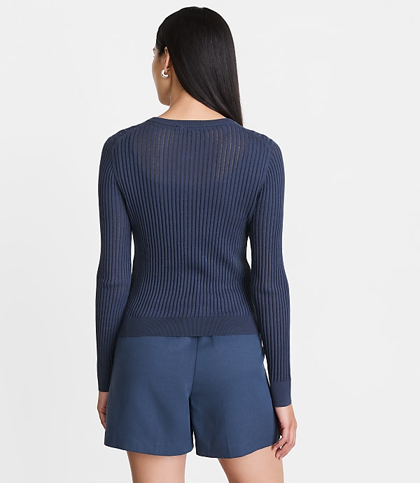 Petite LOFT Versa Ribbed Cardigan