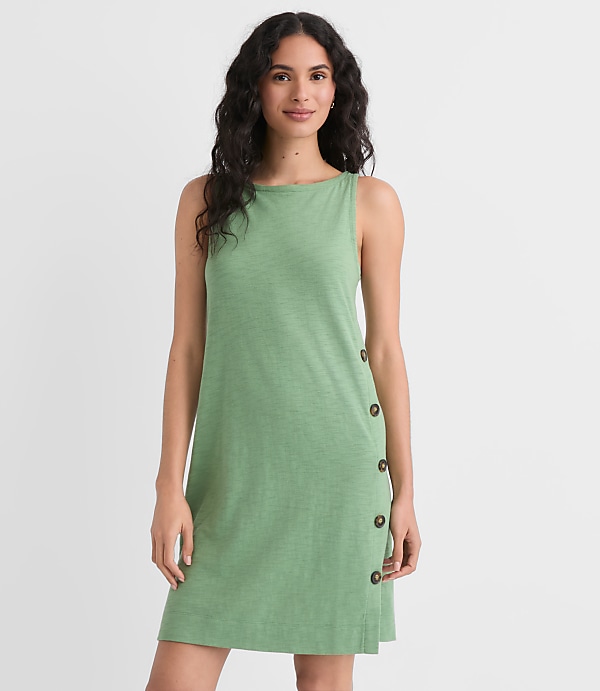 Petite Side Button Mini Dress