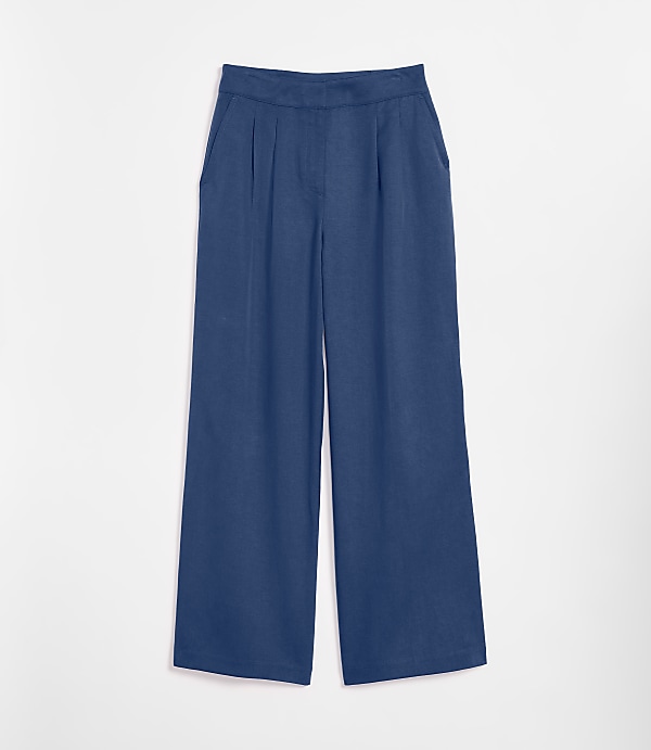 Petite LOFT Versa Pure Spun Pleated Wide Leg Pants