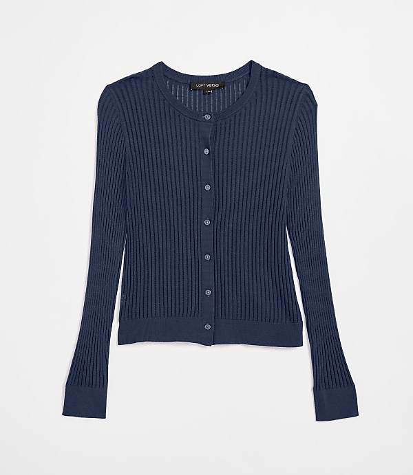 Petite LOFT Versa Ribbed Cardigan