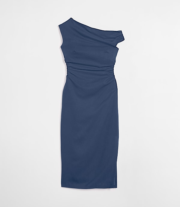 LOFT Versa Pure Spun Off The Shoulder Midi Dress