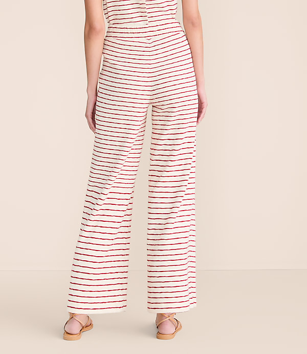 Petite Lou & Grey Striped Wide Leg Crop Pants