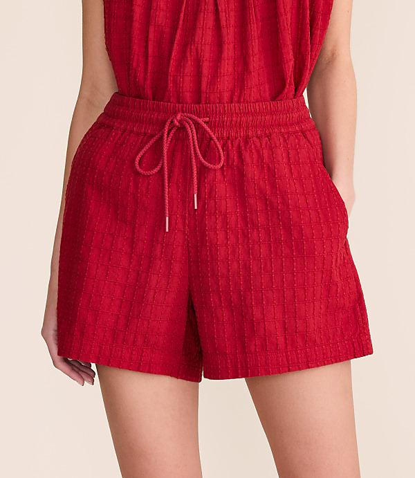 Lou & Grey Grid Linen Cotton Shorts
