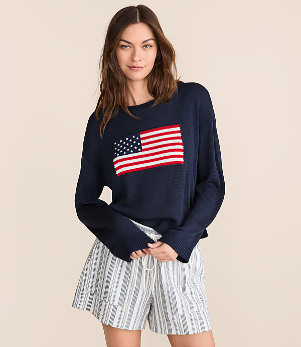 Lou & Grey American Flag Sweater